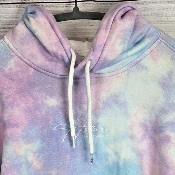Hollister Must Have Collection Tie Dye Hood Sweatshirt S Pastel Pullover Sweater - Picture 3 of 10